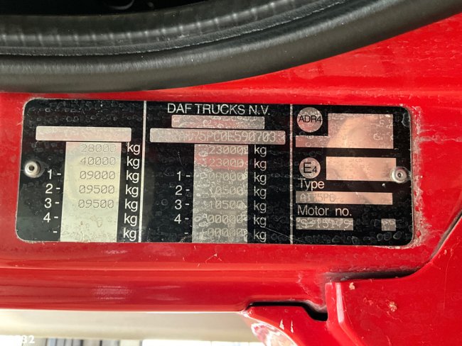 DAF  FAT 75 CF 360 6x4 ZIEGLER Brandweer / schuimbluswagen Just 78.346 km! (30)