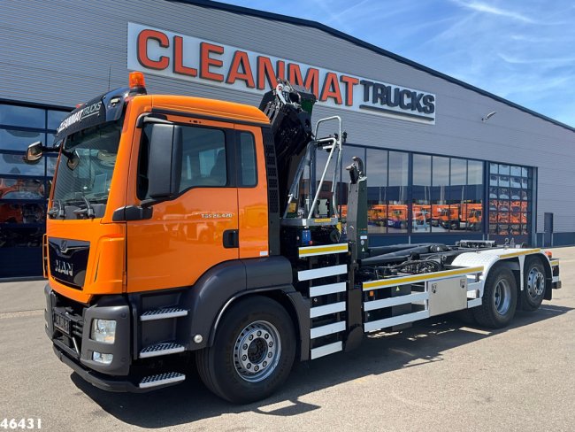 MAN  TGS 26.420 Euro 6 HMF 21 Tonmeter laadkraan Just 179.817 km! (1)
