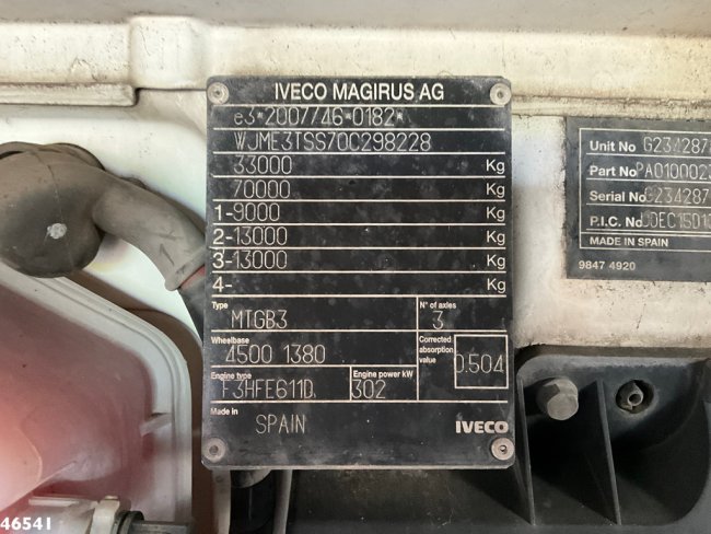 Iveco  Trakker AD380T 6x4 Euro 6 Hiab 18 Tonmeter laadkraan (21)