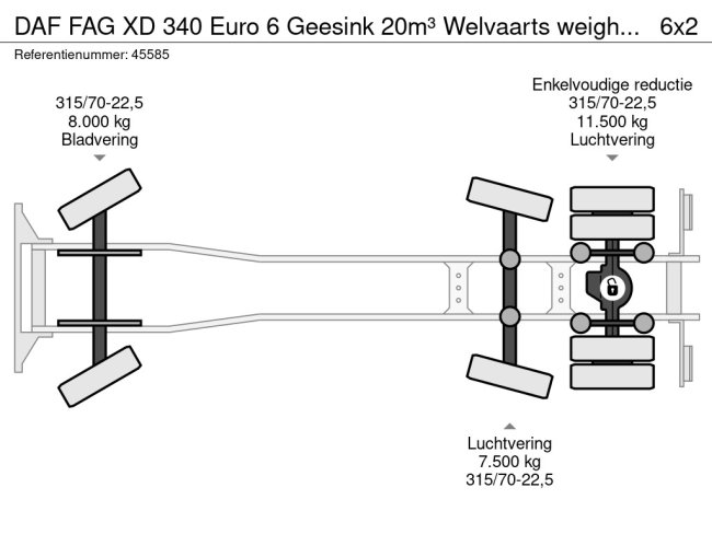 DAF  FAG XD 340 Euro 6 Geesink 20m³ Welvaarts weighing system (26)