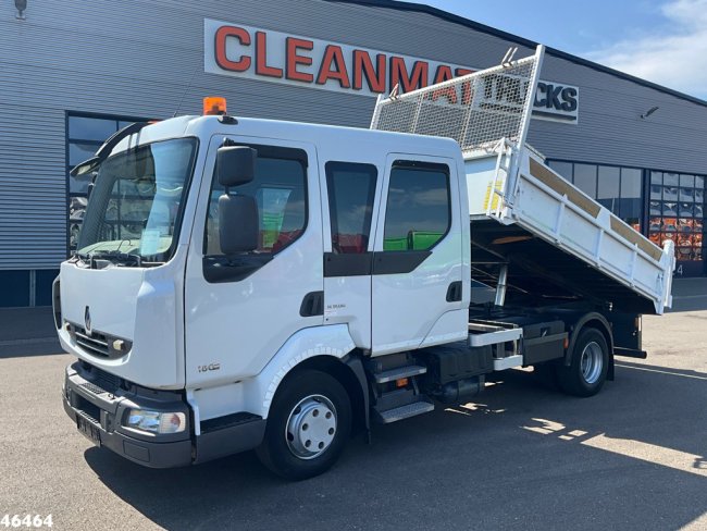 Renault  Midlum 180 Kipper HMF laadkraan Just 135.435 km! (1)
