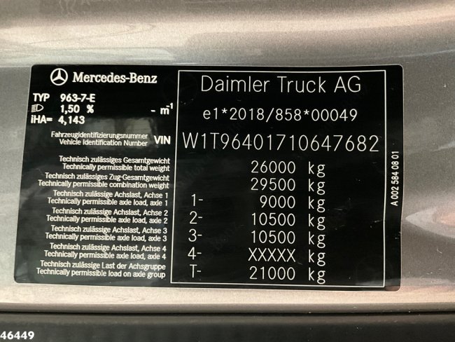 Mercedes-Benz  Arocs 2643 6x4 Koks Cyclovac Vacuum Droge stoffen RVS opbouw Just 21.576 km! (10)