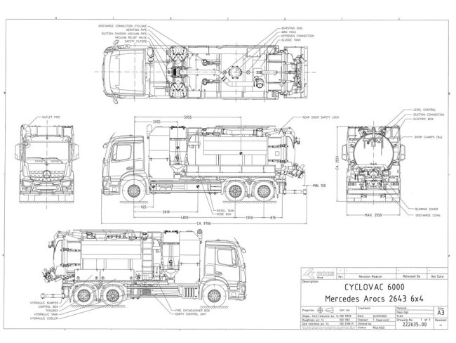 Mercedes-Benz  Arocs 2643 6x4 Koks Cyclovac Vacuum Droge stoffen RVS opbouw Just 21.576 km! (32)
