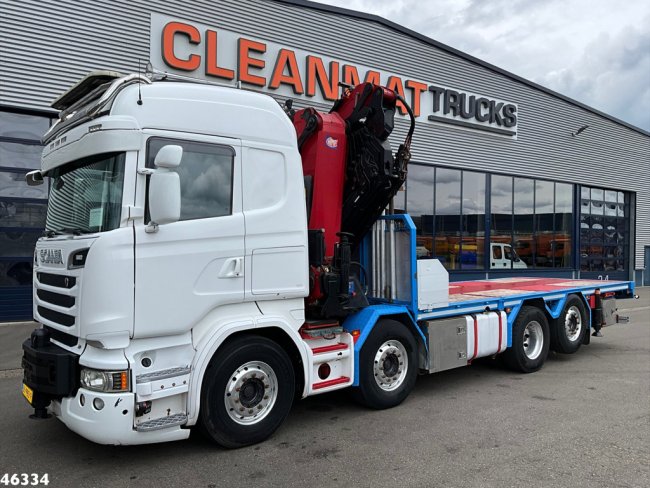 Scania  R 580 8x2 V8 Retarder Euro 6 HMF 50 Tonmeter laadkraan + Fly-Jib (1)