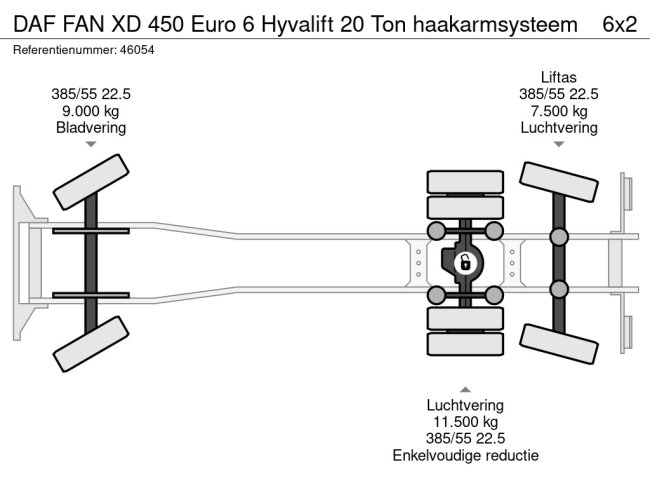 DAF  FAN XD 450 Euro 6 Hyvalift 20 Ton haakarmsysteem (28)