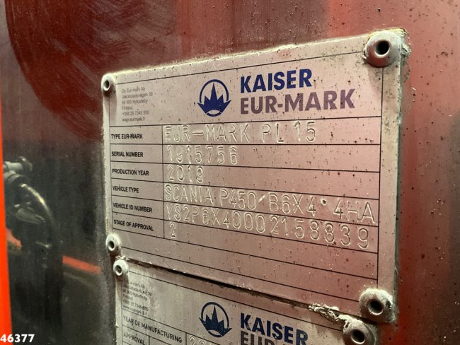 Scania  P 450 XT 6x4 Euro 6 Kaiser 15m³ Vacuum/Saug (24)