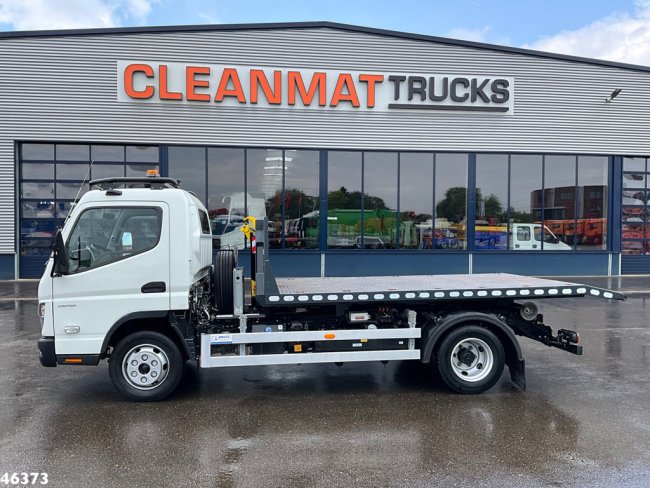 FUSO  Canter Euro 6 Hyvalift 5 Ton haakarmsysteem + Flatbedcontainer Just 44.417 km! (1)