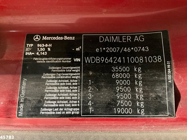 Mercedes-Benz  Arocs 3251 8x4 Euro 6 HMF 26 Tonmeter laadkraan (24)