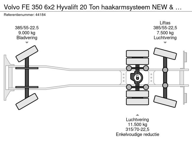 Volvo  FE 350 6x2 Hyvalift 20 Ton haakarmsysteem NEW & UNUSED! (18)