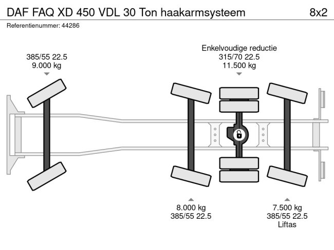 DAF  FAQ XD 450 VDL 30 Ton haakarmsysteem (22)