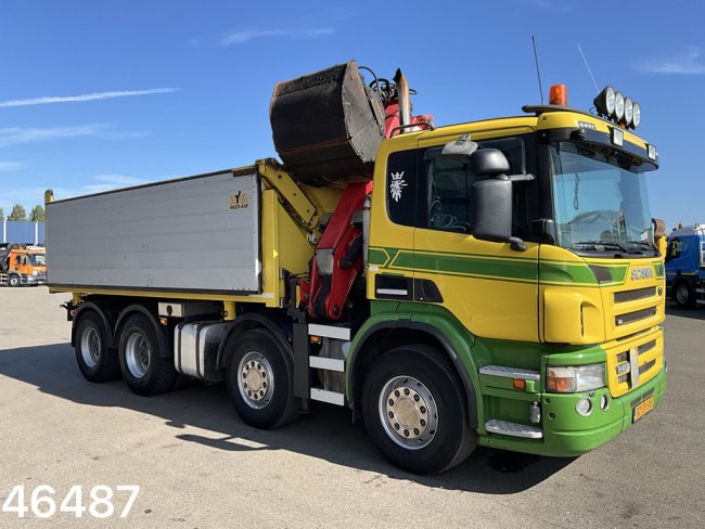 Scania  P 400 8x4 Retarder HMF 16 Tonmeter Z-kraan (7)
