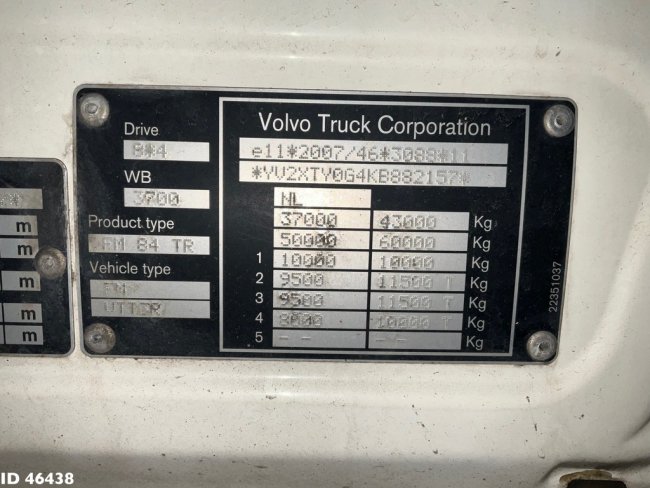Volvo  FMX 460 8x4 Euro 6 HMF 19 Tonmeter Z-kraan (24)