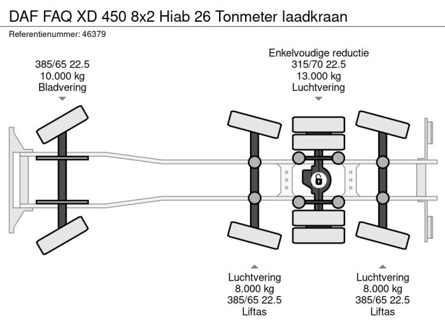DAF  FAQ XD 450 8x2 Hiab 26 Tonmeter laadkraan (28)