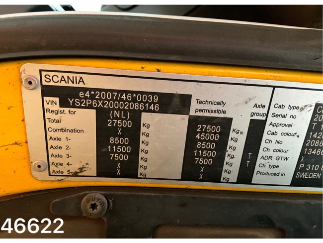 Scania  P 310 Chassis cabine Retarder with PTO Just 205.148 km! (18)