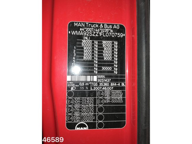 MAN  TGS 35.360 8x4 Euro 6 HMF 22 Tonmeter Z-kraan (24)