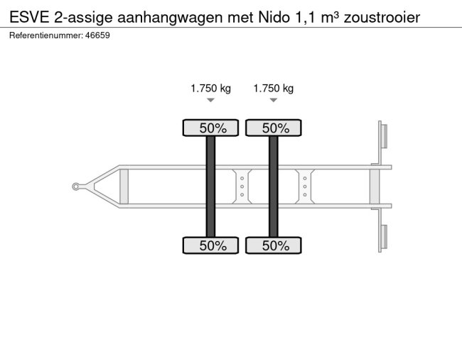 ESVE  2-assige aanhangwagen met Nido 1,1 m³ zoustrooier (11)
