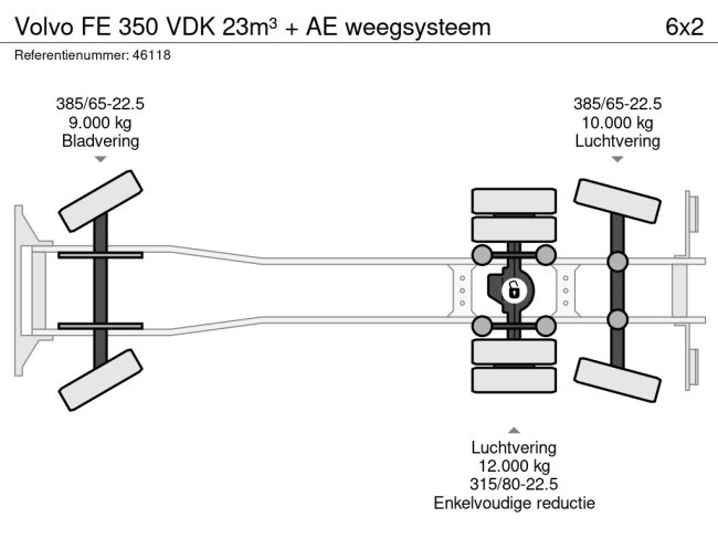 Volvo  FE 350 VDK 23m³ + AE weegsysteem (24)