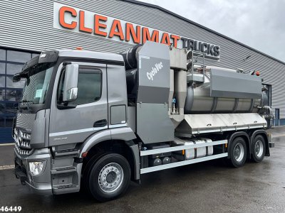 Mercedes-Benz Arocs 2643 6x4 Koks Cyclovac Vacuum Droge stoffen RVS opbouw Just 21.576 km!