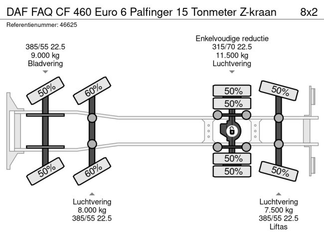 DAF  FAQ CF 460 Euro 6 Palfinger 15 Tonmeter Z-kraan (23)