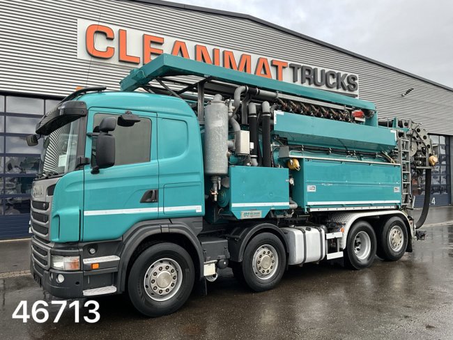 Scania  G 480 8x2 Holzmaan 15m³ Combi kolkenzuiger Recycler (0)