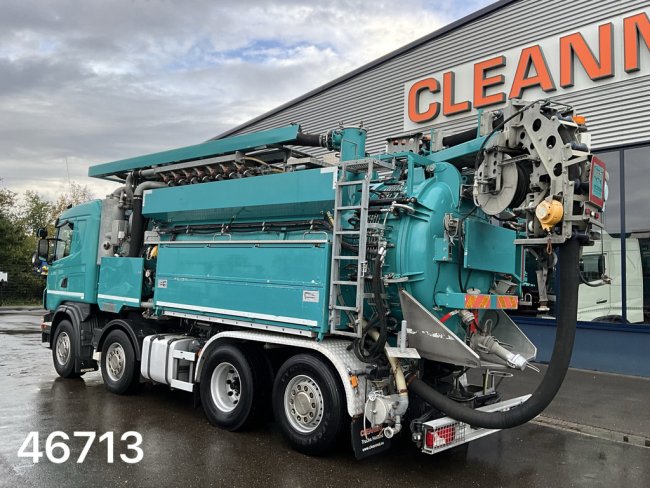 Scania  G 480 8x2 Holzmaan 15m³ Combi kolkenzuiger Recycler (1)