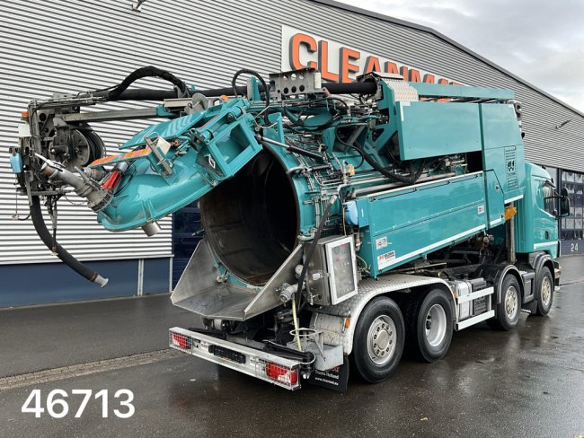 Scania  G 480 8x2 Holzmaan 15m³ Combi kolkenzuiger Recycler (2)