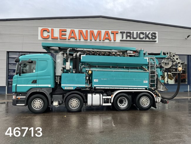 Scania  G 480 8x2 Holzmaan 15m³ Combi kolkenzuiger Recycler (7)
