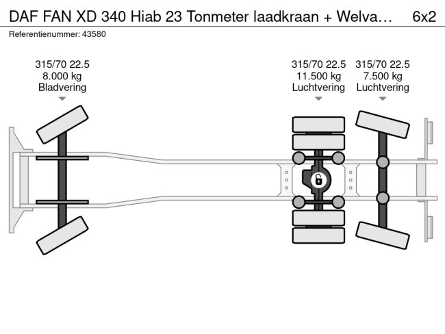 DAF  FAN XD 340 Hiab 23 Tonmeter laadkraan + Welvaarts Weighing system (23)