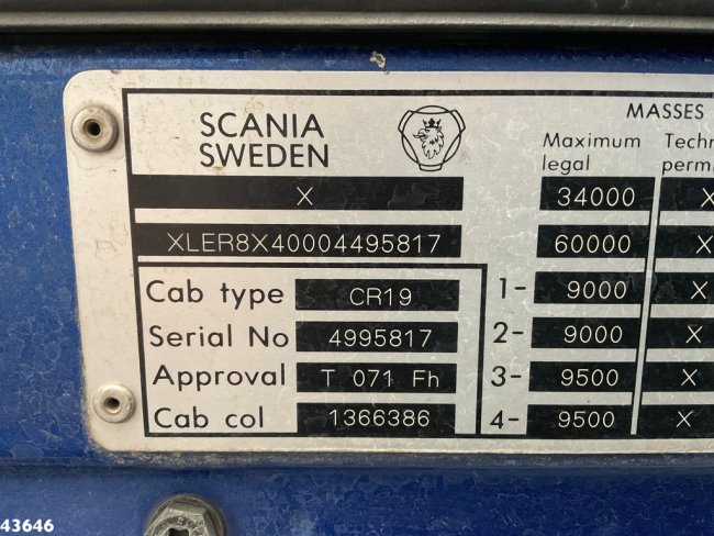 Scania  R 124.470 8x4 Effer 175 Tonmeter laadkraan + Fly-Jib (24)