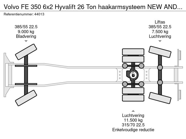 Volvo  FE 350 6x2 Hyvalift 26 Ton haakarmsysteem NEW AND UNUSED! (19)