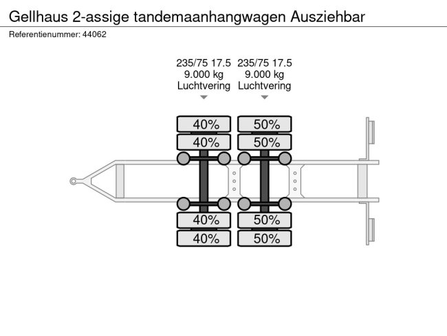 GELLHAUS  2-assige tandemaanhangwagen Ausziehbar (10)