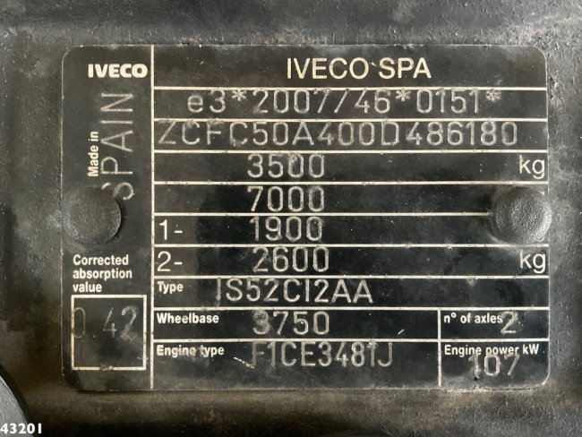 Iveco  Daily 50 C 15 VDL 5 Ton haakarmsysteem + laadbak (20)