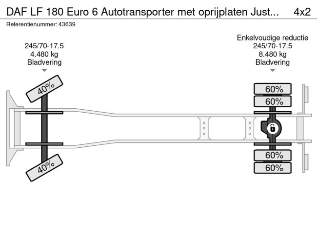 DAF  LF 180 Euro 6 Autotransporter met oprijplaten Just 136.604 km! (16)